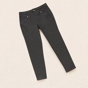 W by Worth Black Slim Ankle Pants Micro Houndstooth Size 14